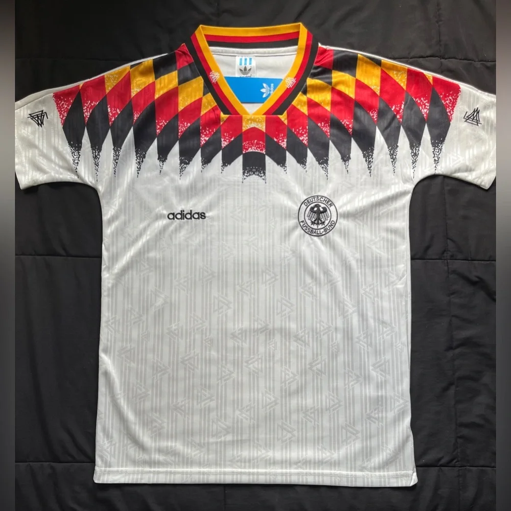 Germany 1994 Retro Home Soccer Jersey White S-XL - Picture 1 of 4